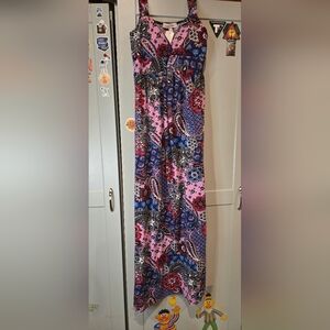 Colorful Paisley Maxi Dress